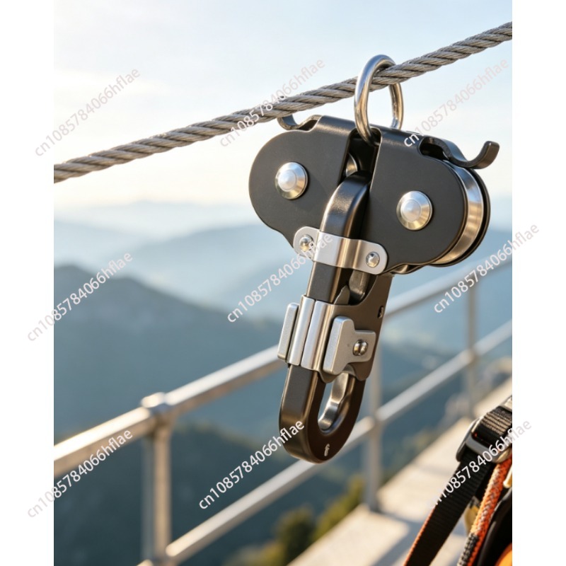 Outdoor Adventure Zipline - Ağır Hizmet Tipi Çift Kasnaklı Yüksek