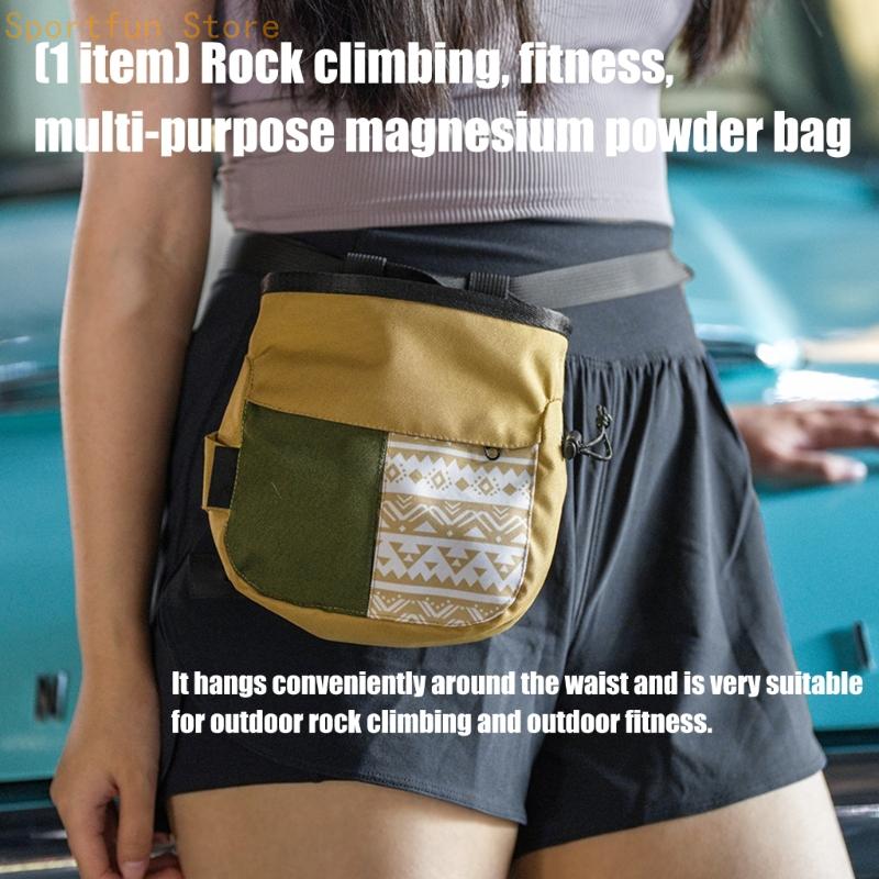 Chalk Bag Bouldering - Oxford Kumaş Tırmanışı Tebeşir Çantası Cepler