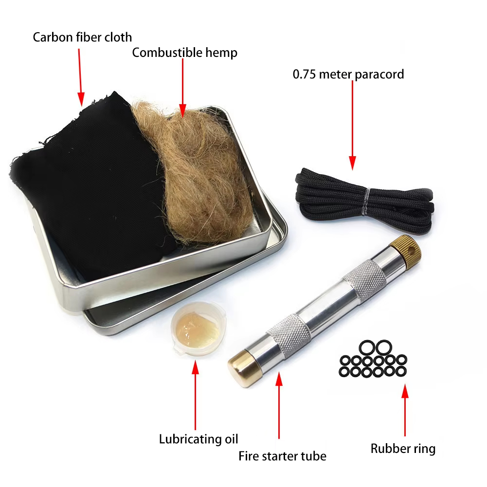 Fire Piston Starter - Açık Hava Kamp Pistonlu Ateş Başlatıcı