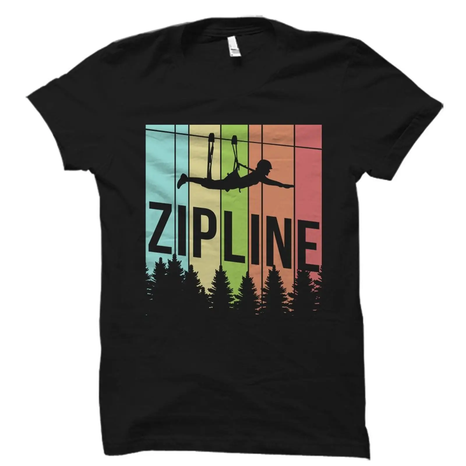 Outdoor Adventure Zipline - Vintage Retro Zipline Tişörtü Ziplining Meraklısı