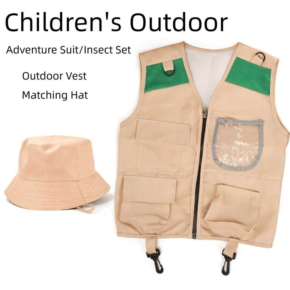 Çok Renkli Kaşif Şapkası Yelek - Outdoor Adventure Kit For Kids incelemesi ve fiyatı